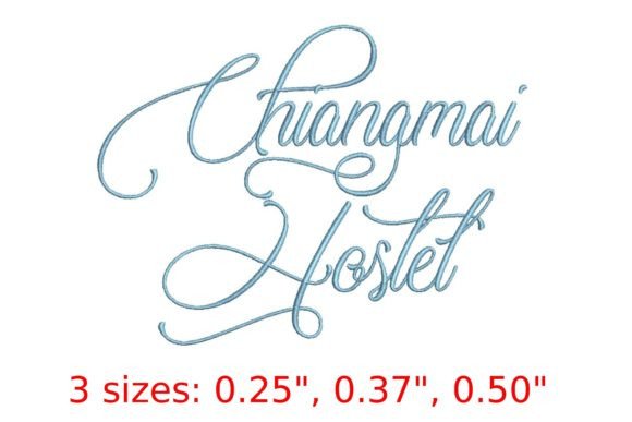 Chiangmai Hostel Embroidery Font