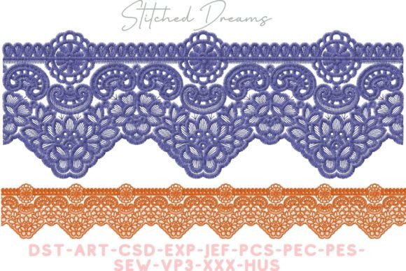 Floral Elegance Border Embroidery Design